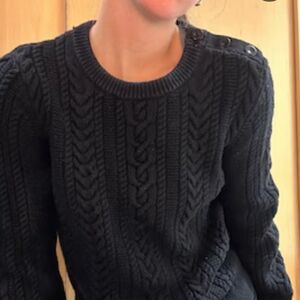 Banana Republic Black Cable Knit Sweater